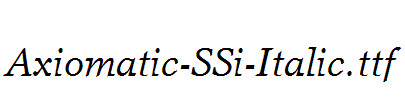 Axiomatic-SSi-Italic