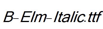 B-Elm-Italic