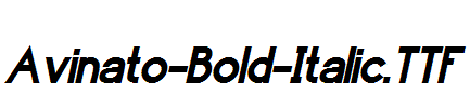 Avinato-Bold-Italic