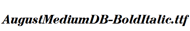 AugustMediumDB-BoldItalic