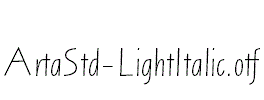 ArtaStd-LightItalic