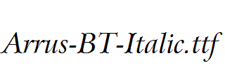 Arrus-BT-Italic