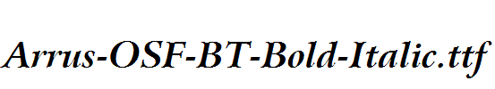 Arrus-OSF-BT-Bold-Italic