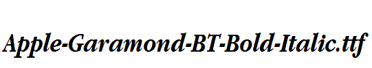 Apple-Garamond-BT-Bold-Italic