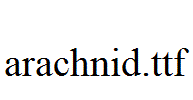 arachnid|字体下载