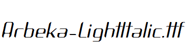 Arbeka-LightItalic