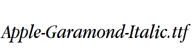 Apple-Garamond-Italic