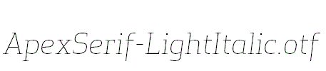 ApexSerif-LightItalic