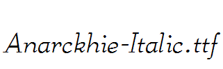 Anarckhie-Italic