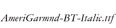 AmeriGarmnd-BT-Italic