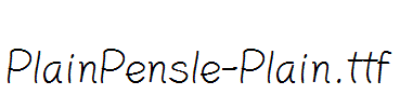 PlainPensle-Plain.ttf