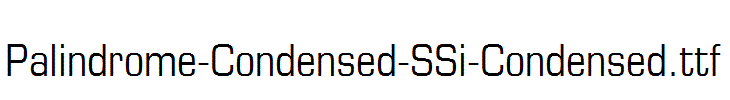 Palindrome-Condensed-SSi-Condensed.ttf