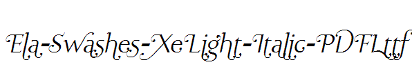 Ela-Swashes-XeLight-Italic-PDF.ttf