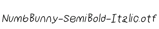 NumbBunny-SemiBold-Italic.otf