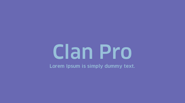 Clan Pro一共18款字体打包下载