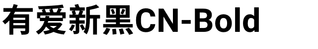 有爱新黑CN-Bold