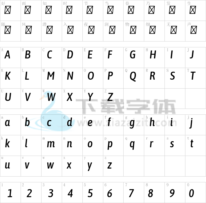 Asap Condensed Medium.ttf字体下载