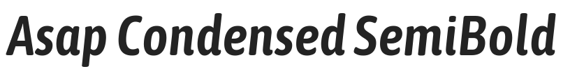 Asap Condensed SemiBold.ttf字体下载