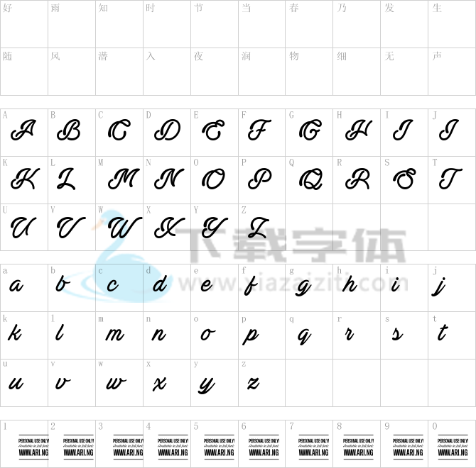 Actonia PERSONAL USE.ttf字体下载