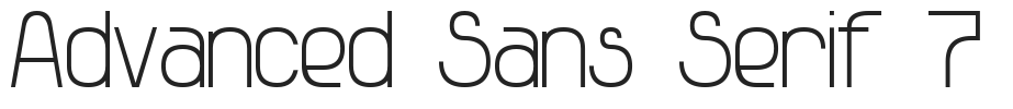 Advanced Sans Serif 7.ttf字体下载