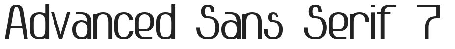 Advanced Sans Serif 7.ttf字体下载