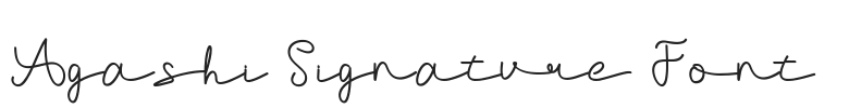 Agashi Signature Font.otf字体下载