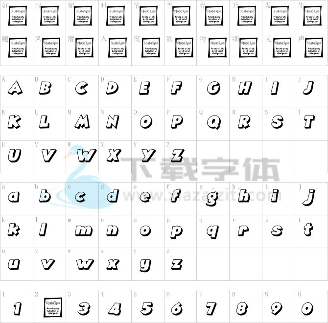 Angella Outline.otf字体下载