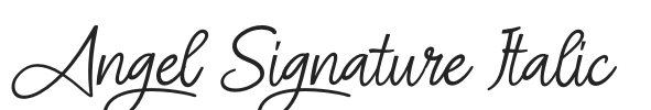 Angel Signature Italic.otf字体下载