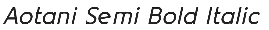 Aotani Semi Bold Italic.ttf字体下载