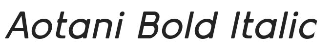 Aotani Bold Italic.ttf字体下载