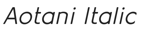 Aotani Italic.otf字体下载