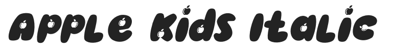 Apple Kids Italic.ttf字体下载