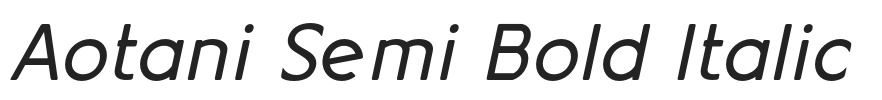 Aotani Semi Bold Italic.otf字体下载