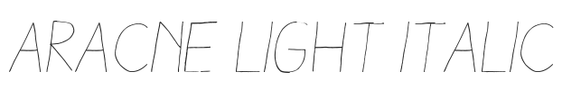 Aracne Light Italic.ttf字体下载