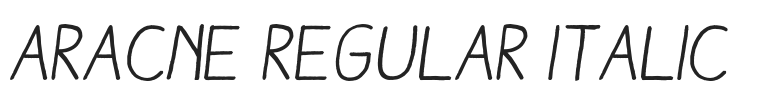 Aracne Regular Italic.otf字体下载