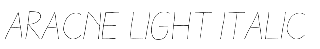 Aracne Light Italic.otf字体下载