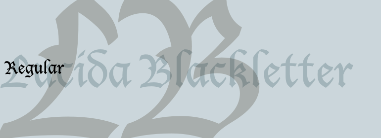 Lucida® Blackletter