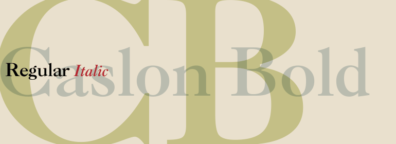 Caslon Bold