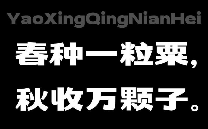 YaoXingQingNianHei1.1 Regular