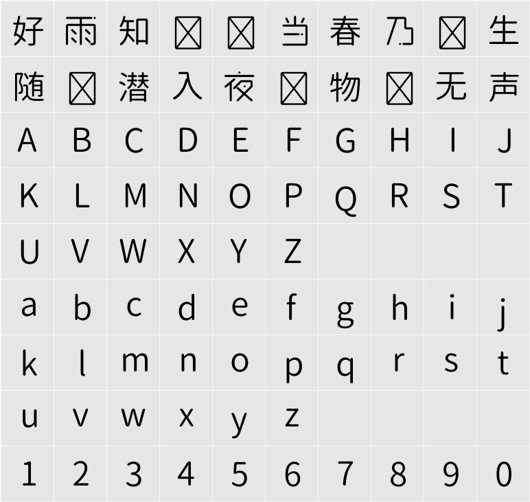 MRT-まるこいあすβ 字符映射表