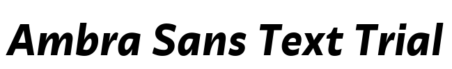 Ambra Sans Text Trial