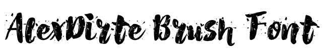 AlexDirte Brush Font