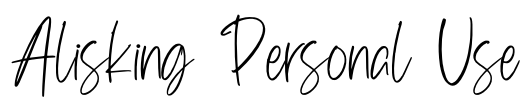 Alisking Personal Use