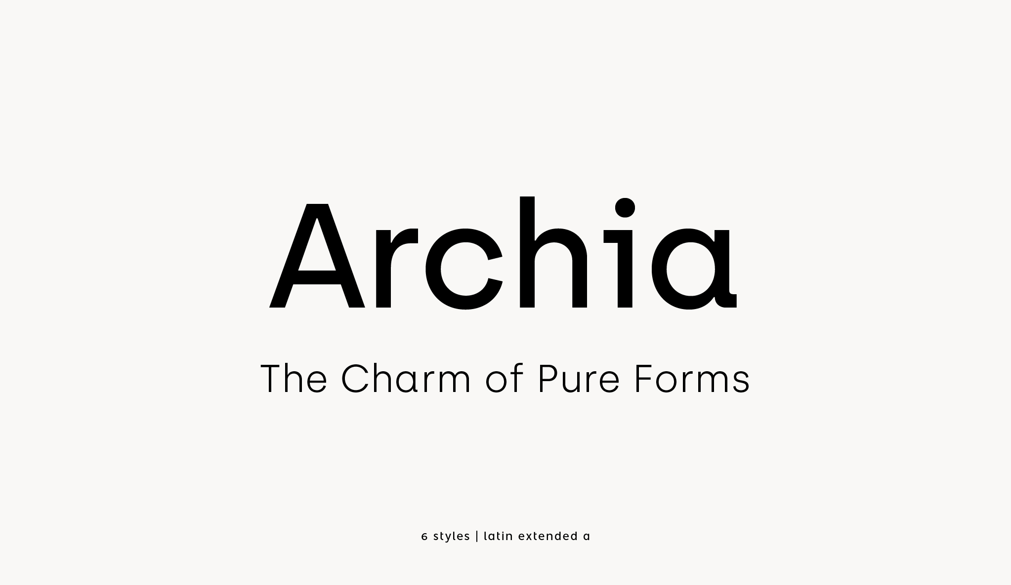 nice font Archia